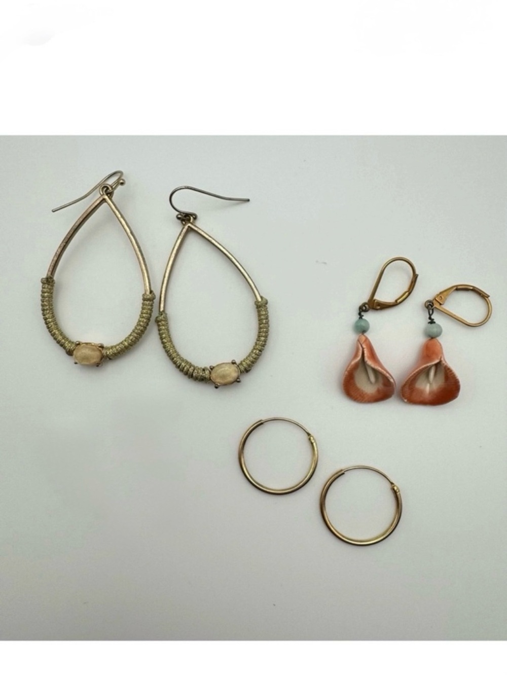 Anthropologie Earring Bundle 3 Pair Hoops Drops
